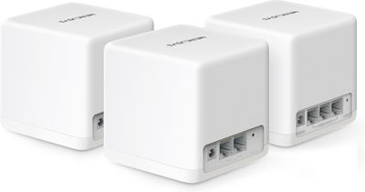 Mercusys Halo H60X WiFi-Mesh-Netzwerk Zugriffspunkt Wi-Fi 6 Dualband (2,4 & 5 GHz) in Dreifach-KIt Weiß