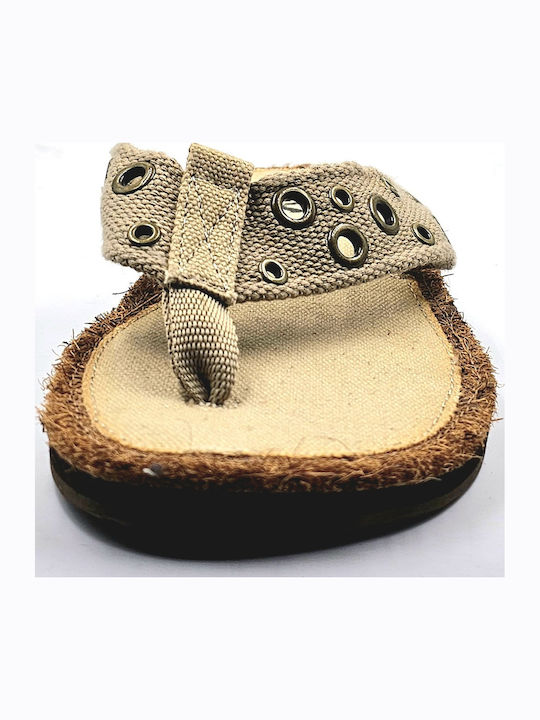 Kokho Women's Flip Flops Beige