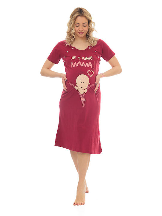 Dominant Nightgown Maternity & Nursing Bordeaux