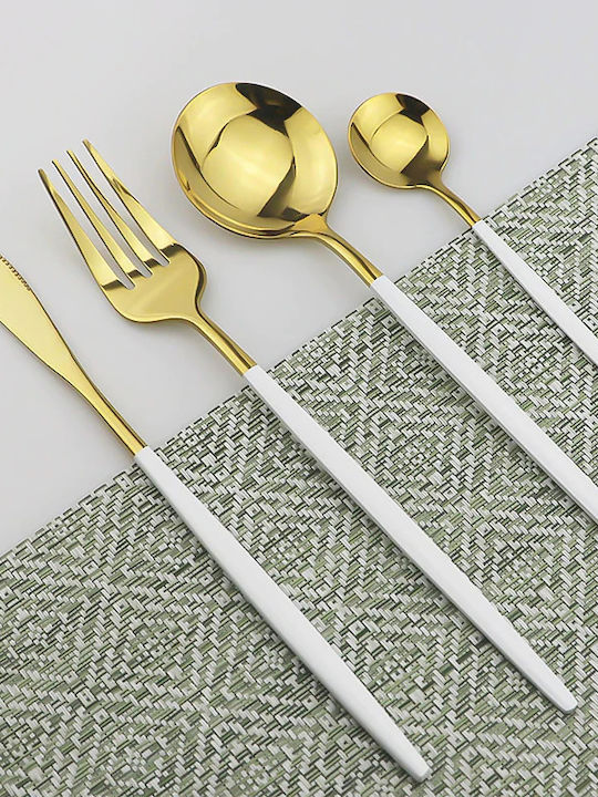 Set de Tacâmuri Inoxidabil Roșii 24buc