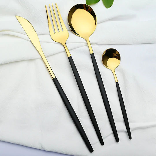 Set de Tacâmuri Inoxidabil Roșii 24buc