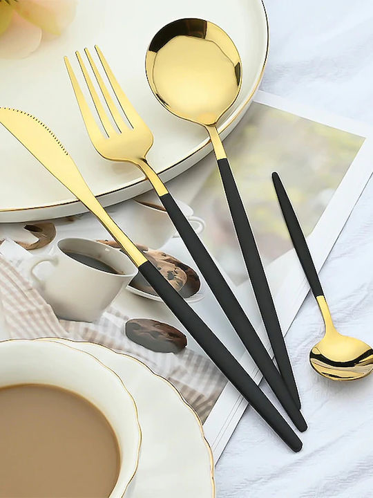 Set de Tacâmuri Inoxidabil Roșii 24buc