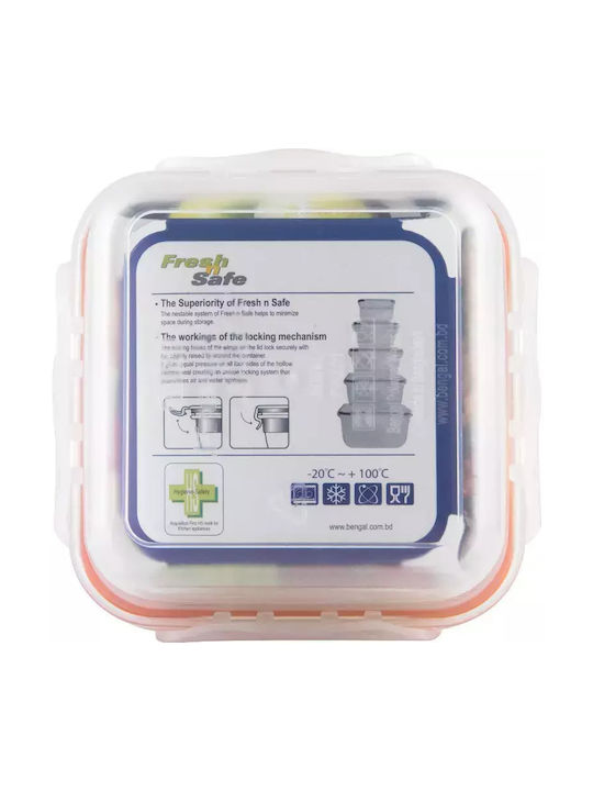 Venus Cutie pentru Mâncare Plastic Albastru Potrivit pentru Cuptor cu Microunde 500ml 1buc