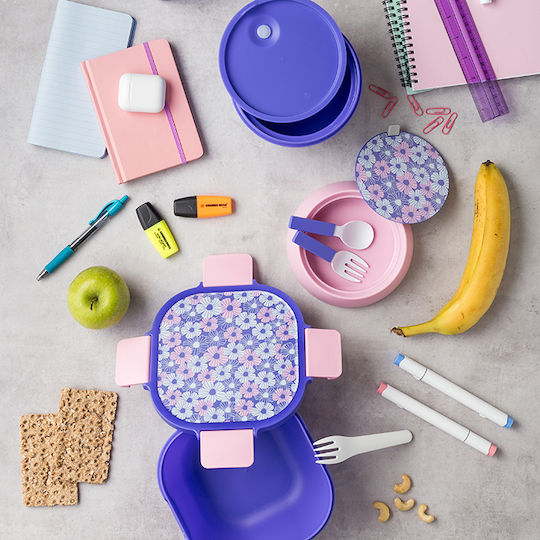 Nava Lunchbox Kunststoff Lila Geeignet für die Mikrowelle 1700ml 1Stück
