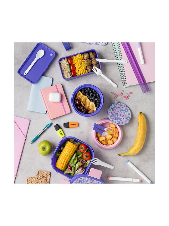 Nava Microwave Plastic Lunch Box Purple 650ml