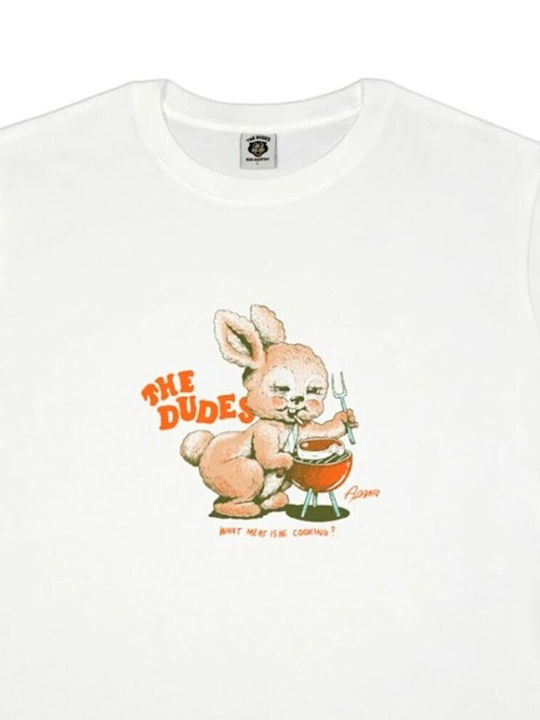 The Dudes T-shirt Bărbătesc cu Mânecă Scurtă OFF-WHITE