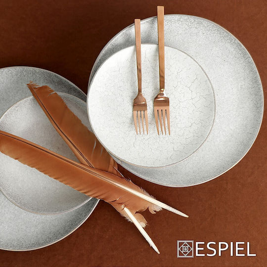 Espiel Etna Farfurie adâncă Ceramică Alb cu Diametru 22cm