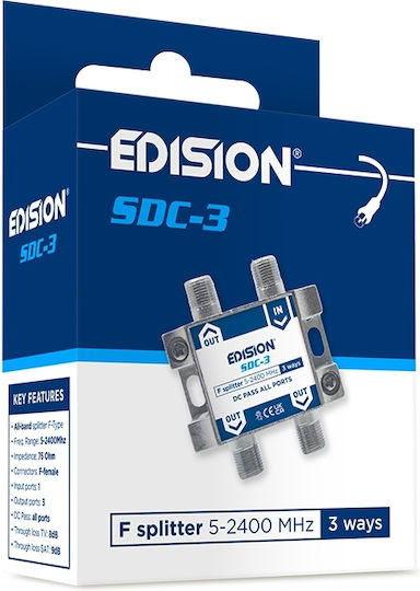 Edision 3 Ways F Διακλαδωτής SDC-3