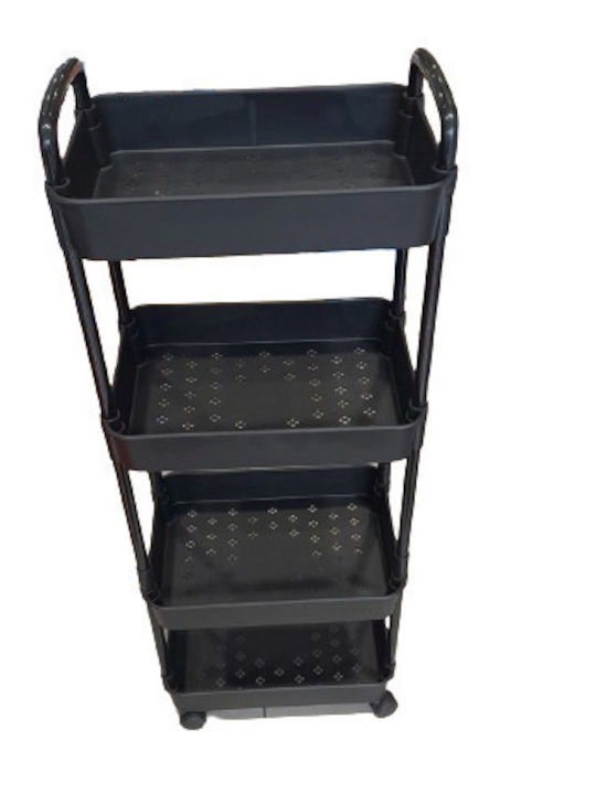 Chios Hellas Metallic Kitchen Rack 4 Tiers Black 41x28x103cm