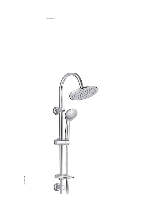Viospiral Bali Στήλη Ντουζ χωρίς Μπαταρία 98cm Ασημί