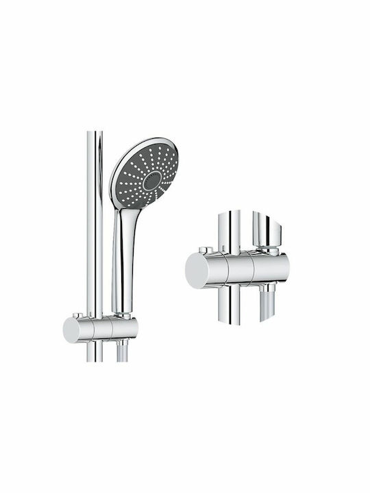 Grohe Duschsäule mit Wannenbatterie Silber