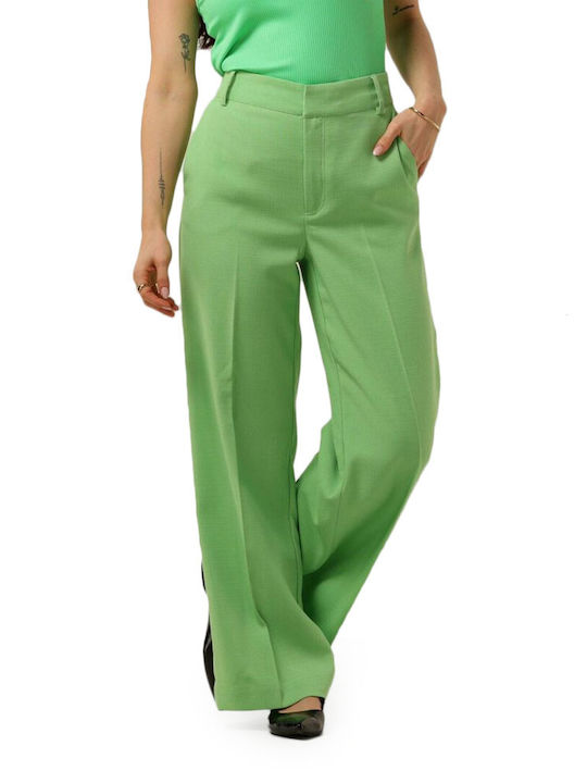 My Essential Wardrobe Women's Fabric Trousers GREEN