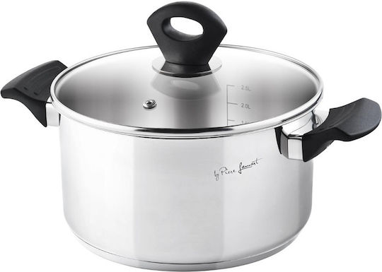 Lamart Perfect Cookware Set of Stainless Steel with No Coating Silver 3pcs