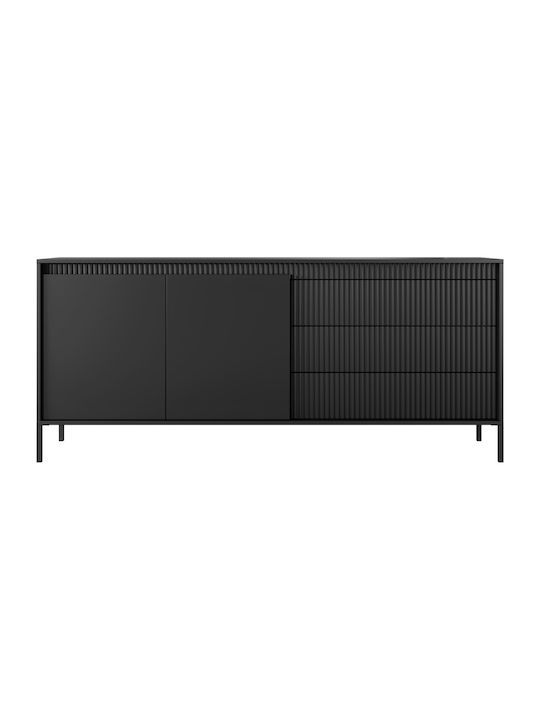 Sideboard Silvio 2d3s made of Wood & Metal with Drawers Mauro