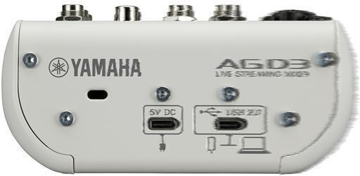 Yamaha Live Streaming Pack AG03MK2-W Εξωτερική Επαγγελματική Κάρτα Ήχου με Σύνδεση USB White