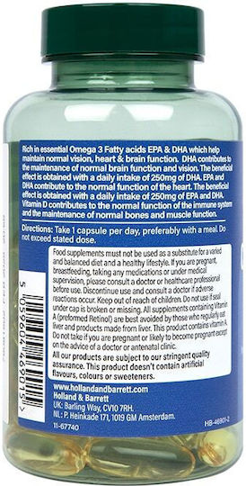 Holland & Barrett High Strength Pure Cod Liver Oil Cod Liver Oil 1000mg 60 caps