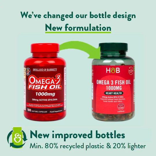 Holland & Barrett Omega 3 Fish Oil Fish Oil 1000mg 120 caps