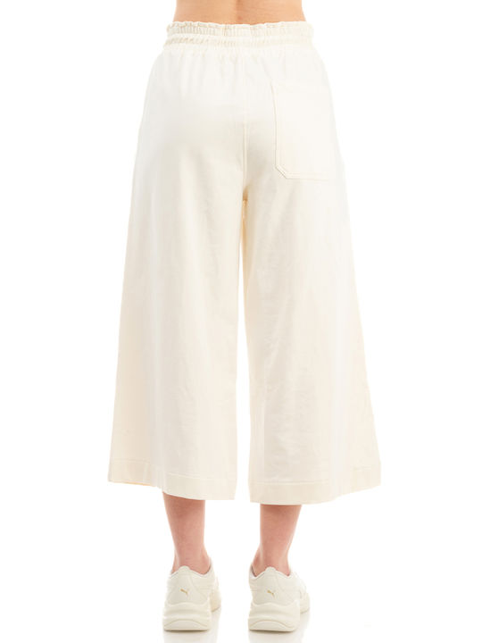 Be:Nation Damen Baumwolle Palazzo-Hose Ecru