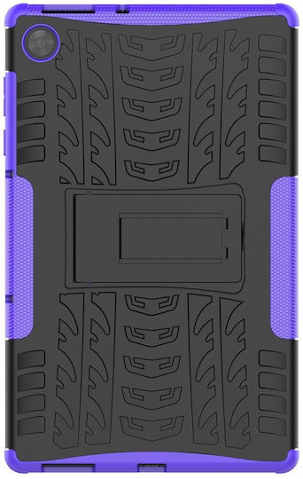 Lenovo Tab M10 Hd Gen 2 Tb-x306f Tire Texture Tpu+pc Shockproof Case Holder Purple
