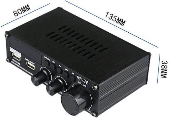 BlitzWolf AS-22 Ολοκληρωμένος Ενισχυτής Hi-Fi Stereo AS-22 Μαύρος