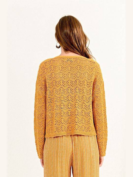 Molly Bracken Women's Knitted Cardigan Yellow