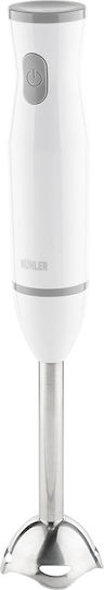 Muhler Hand Blender with Inox Rod 200W White