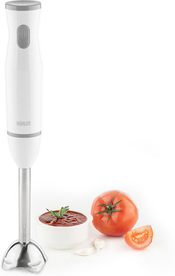 Muhler Hand Blender with Inox Rod 200W White
