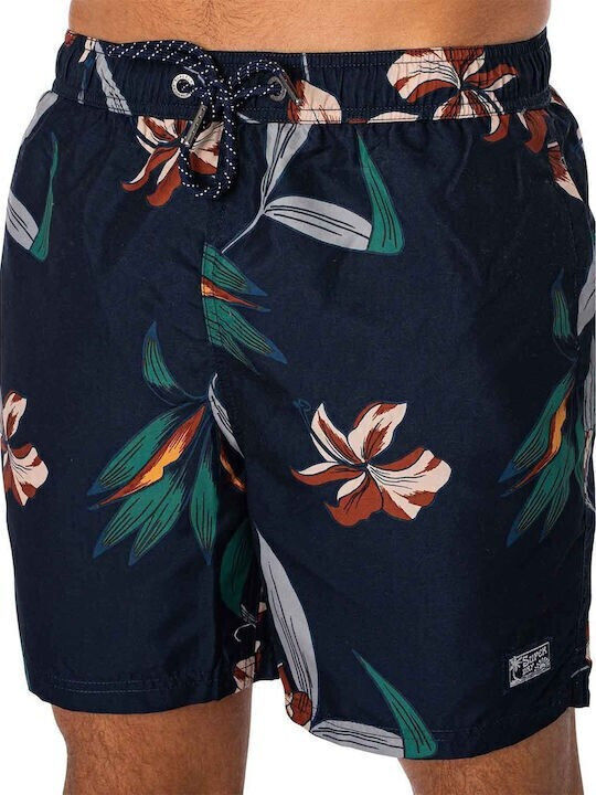 Superdry Men's Swim Shorts M3010212a-8ul Dark Navy Hawaiian