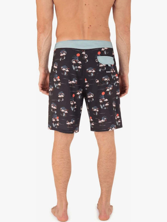 Men's Swimwear Bermuda Black with Patterns
