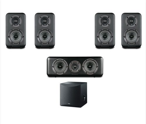 Yamaha True X Bundle WS-X1A (Pair) & SR-X40A & SW-X100A Home Cinema Speaker Set 2 180W Dolby Atmos Black