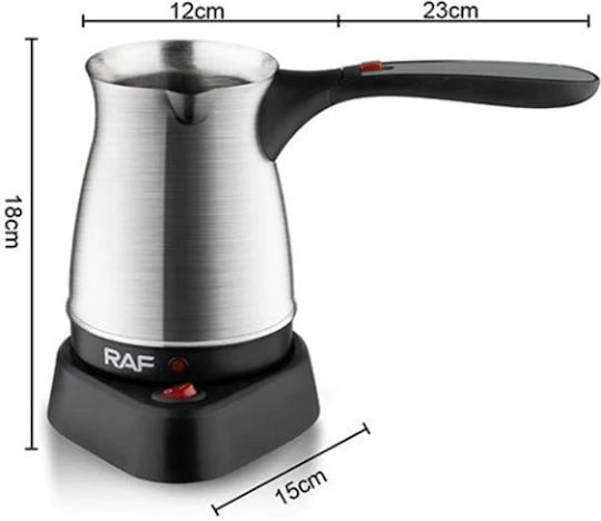 Raf Ηλεκτρικό Μπρίκι 600W με Χωρητικότητα 500ml Inox