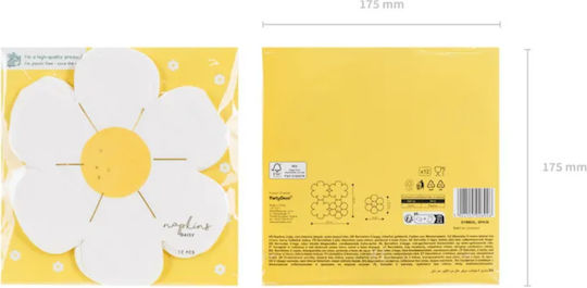 Daisy Napkins White 16.5x16cm 12pcs