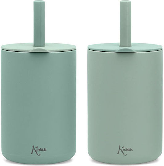 Kiokids Baby Cups made of Silicone Green 2pcs 180ml