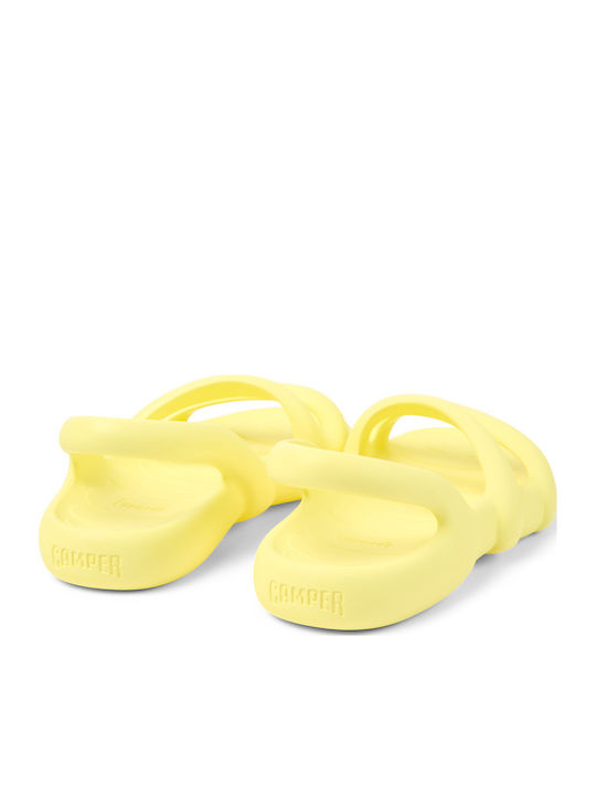 Women's Flat Sandals in Yellow Color