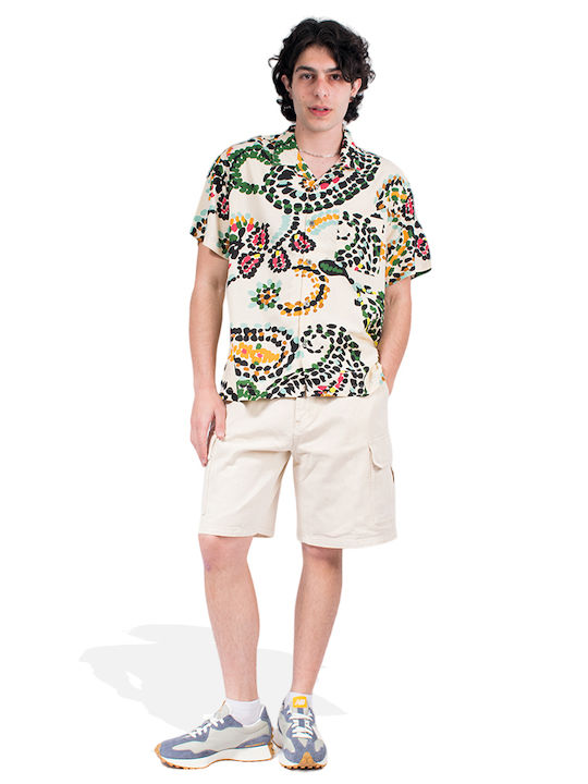 Paisley Cămașă Cu Mâneci Scurte În Linie Regular Fit Multicolor