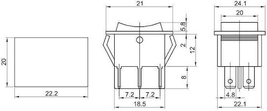 Tracon Electric Διακόπτης 1τμχ