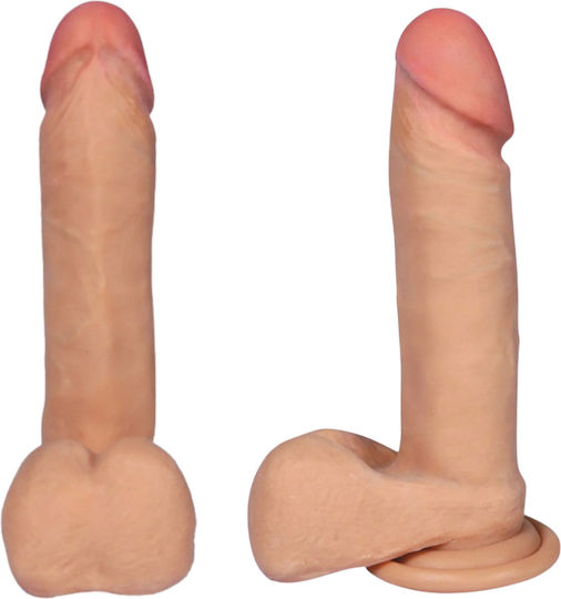Dildo Spine Bendable Suction Cup Testicles 20cm