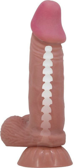 Pretty Love Sliding Skin Series Realistic Dildo Sliding Brown Skin Suction Cup 19.4 Cm