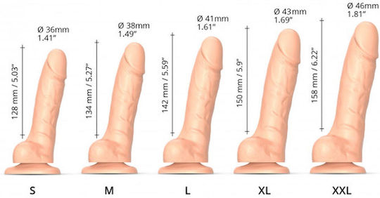 Realistischer Dildo Sliding Skin Vanilla M