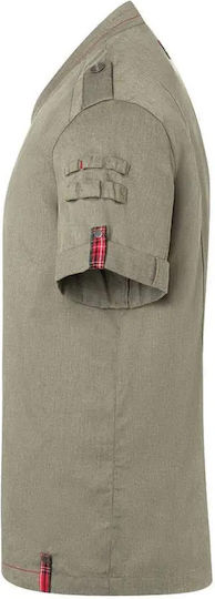 Karlowsky Mantel Koch Khaki mit Kurzärmelig