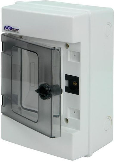 Elektro Plast Wall mounted Waterproof 4-Elements Fuse Box with 1 Row