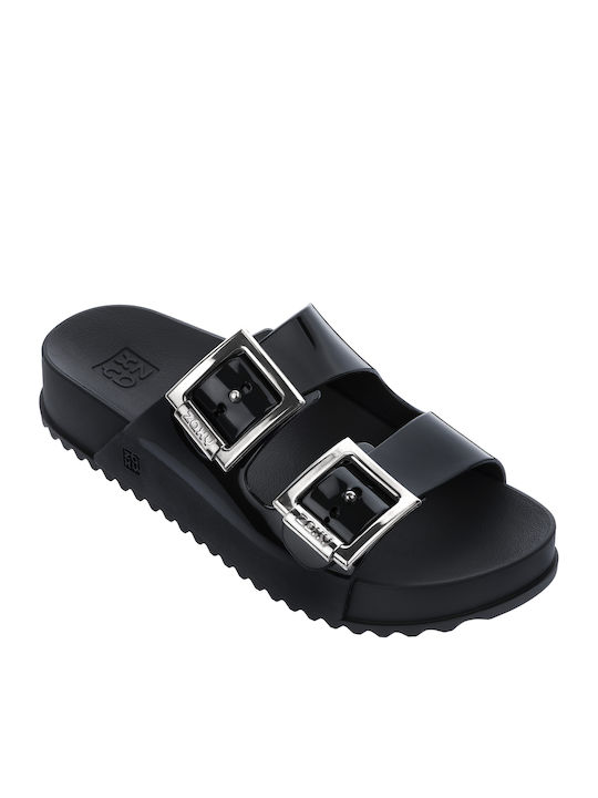 Flache Sandalen für Damen Anatomisch in Schwarz Farbe