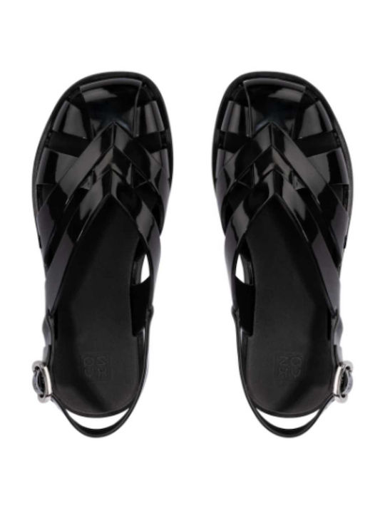 Zaxy Women's Flat Sandals in Black Color