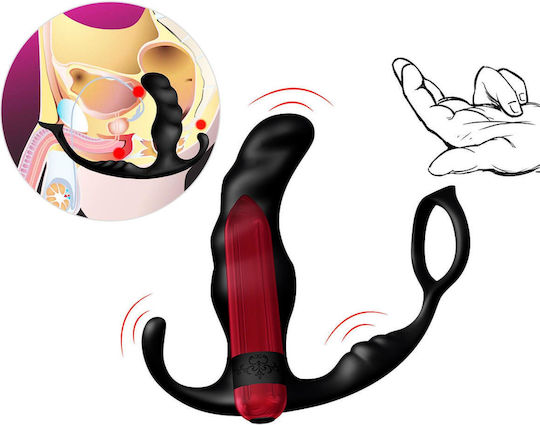 Prostate Massager Penis Ring 9 Modes 11cm