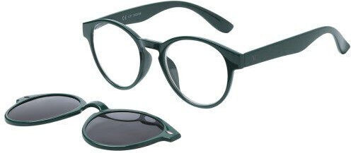 Apel Visual Care 3013 Green Presbyopia Glasses Green Magnetic Clip On Sunglasses & Case +2.50 1 Piece