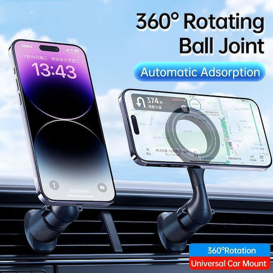 Rock Suport Auto pentru Telefon cu magnet Neagră