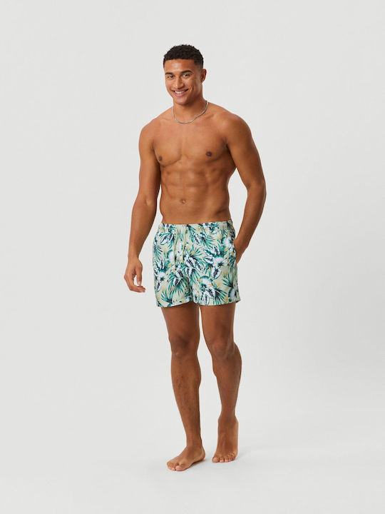 Björn Borg Men's Swimwear Shorts Green with Patterns