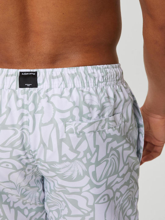 Men's Swimwear Shorts Yellow with Patterns