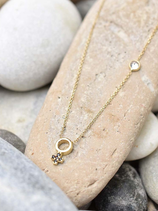 Gold Cross Necklace K14