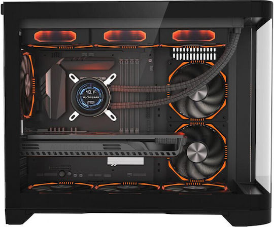 1STPLAYER UV6 Gaming Mini-Turm Computergehäuse mit Seitenfenster Schwarz